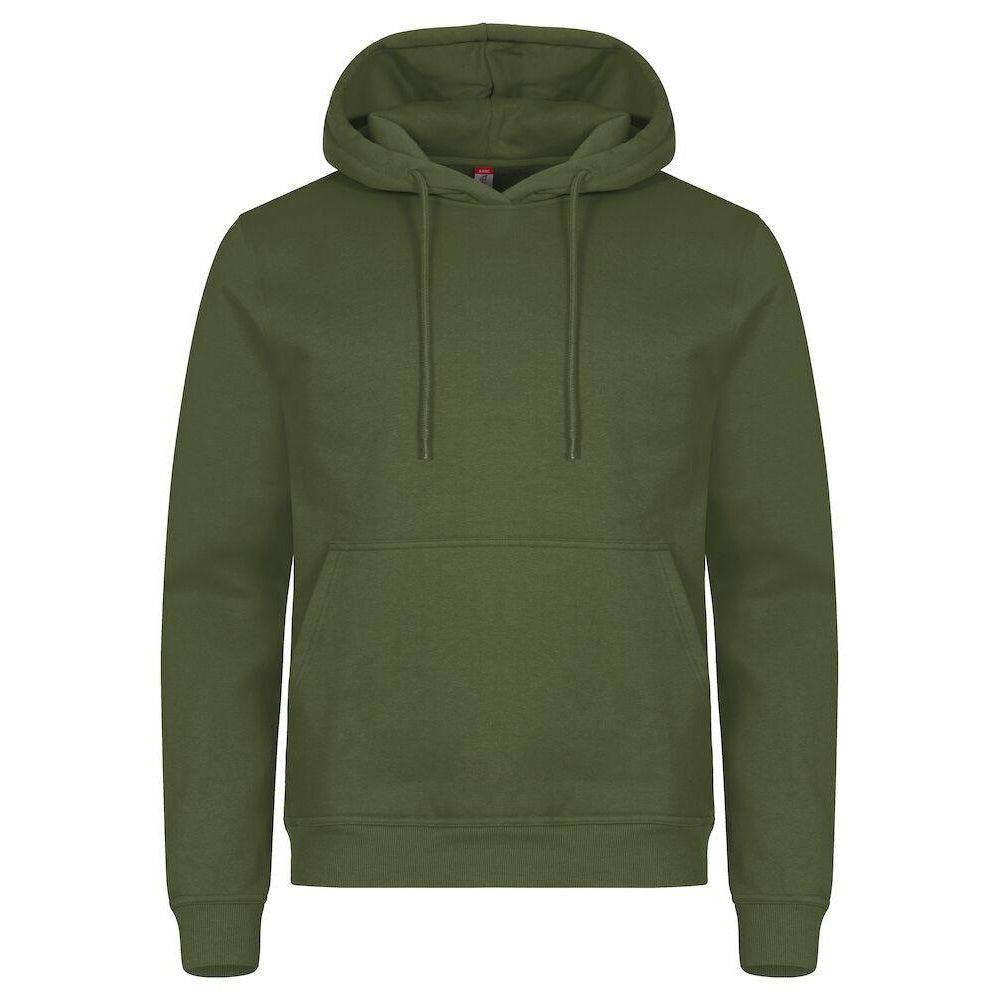 Army Green - Front - Clique Unisex Adult Miami Hoodie