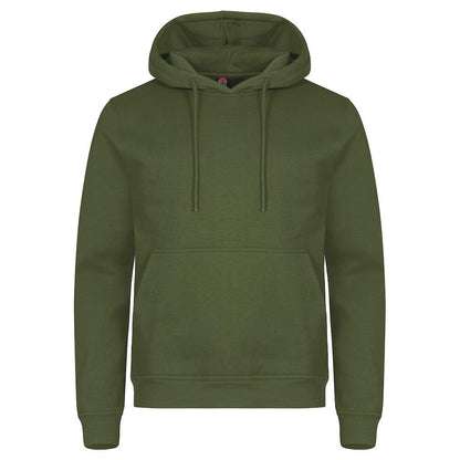 Army Green - Front - Clique Unisex Adult Miami Hoodie