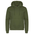 Army Green - Front - Clique Unisex Adult Miami Hoodie