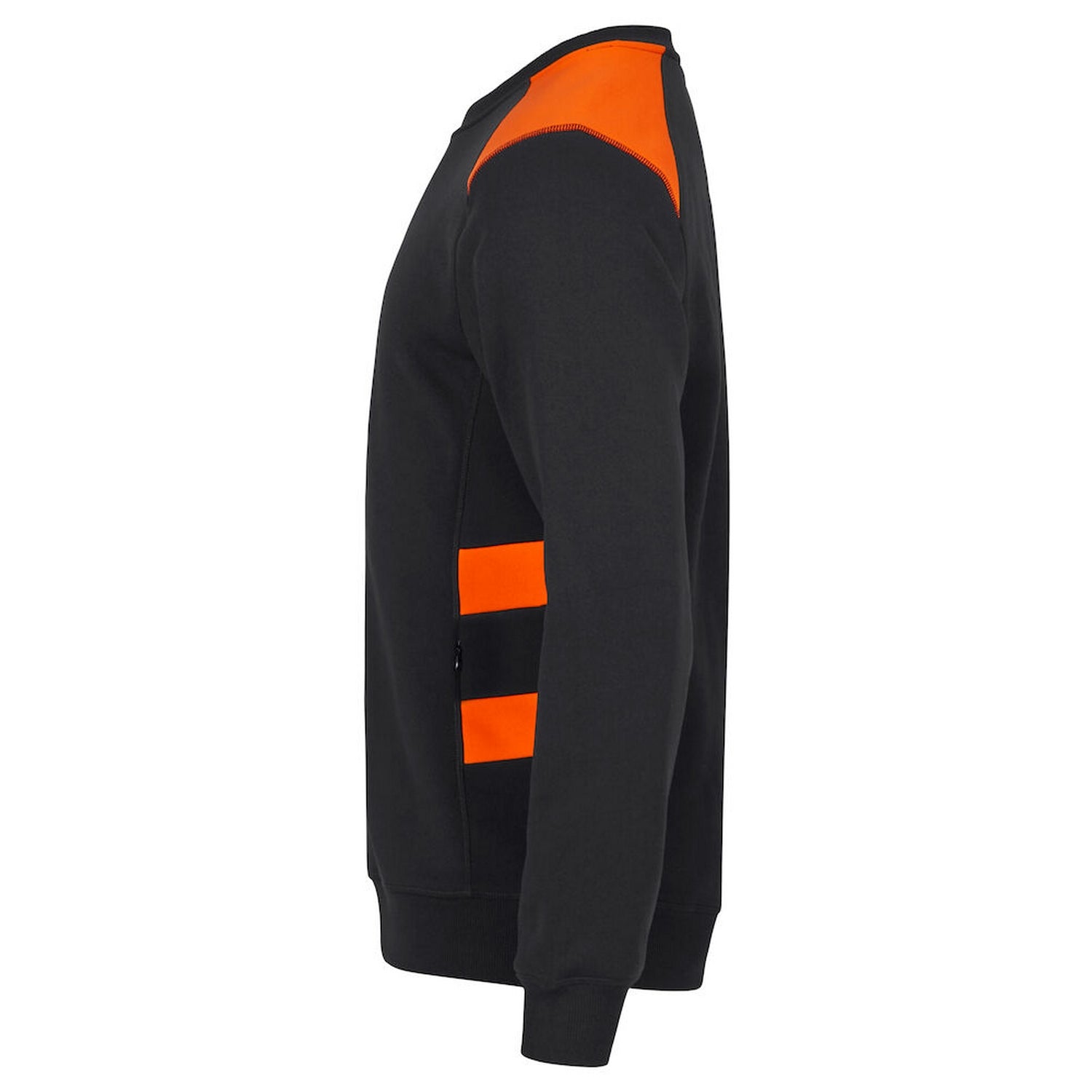 Visibility Orange - Side - Clique Unisex Adult Ambition Round Neck Sweatshirt