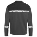Grey-Black - Back - Projob Mens Progression Pique Long-Sleeved Polo Shirt