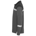 Grey-Black - Side - Projob Mens Progression Pique Long-Sleeved Polo Shirt