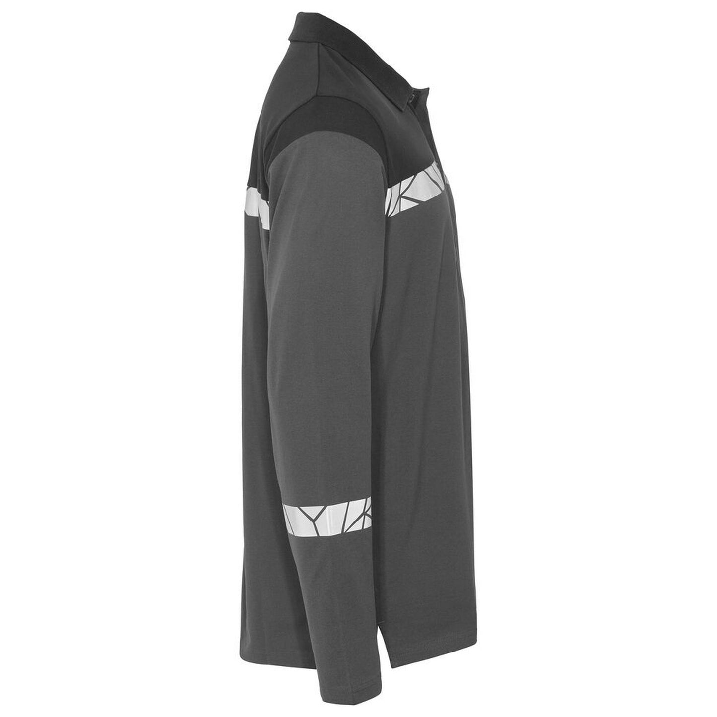 Grey-Black - Lifestyle - Projob Mens Progression Pique Long-Sleeved Polo Shirt