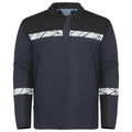 Navy-Blue - Front - Projob Mens Progression Pique Long-Sleeved Polo Shirt