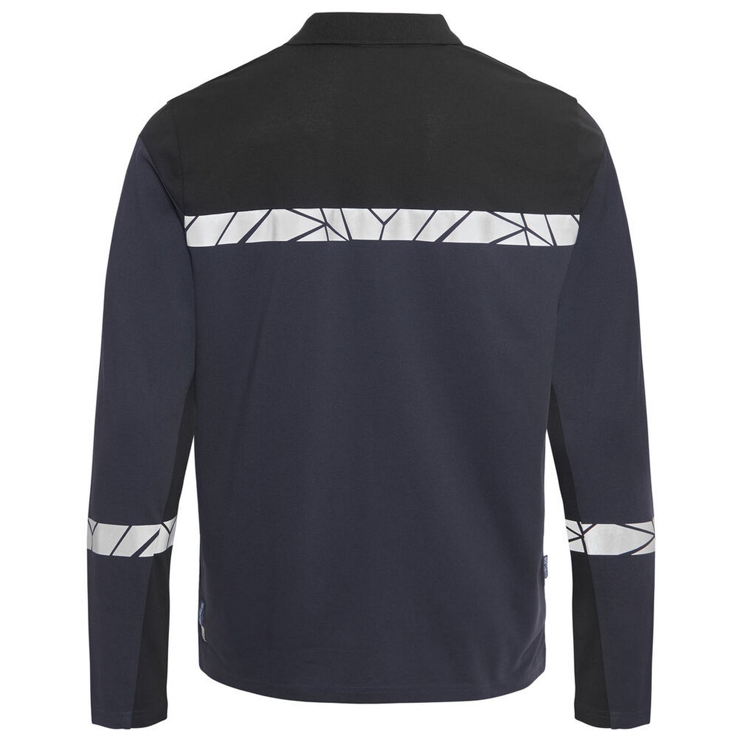 Navy-Blue - Back - Projob Mens Progression Pique Long-Sleeved Polo Shirt