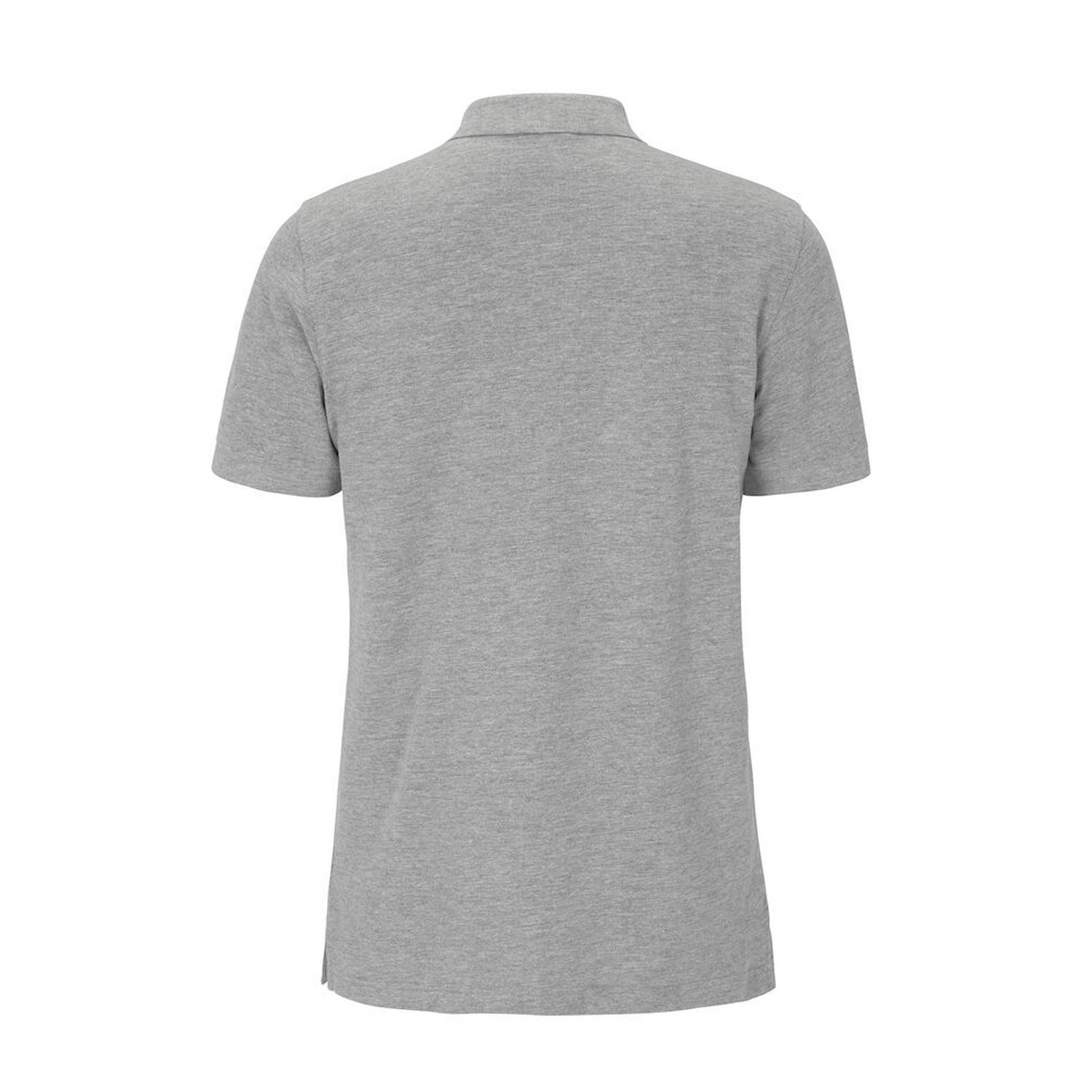 Grey Melange - Back - Cottover Mens Pique Polo Shirt