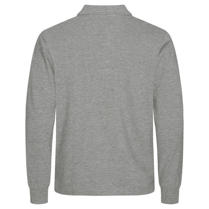 Grey Melange - Back - Clique Mens Manhattan Polo Shirt