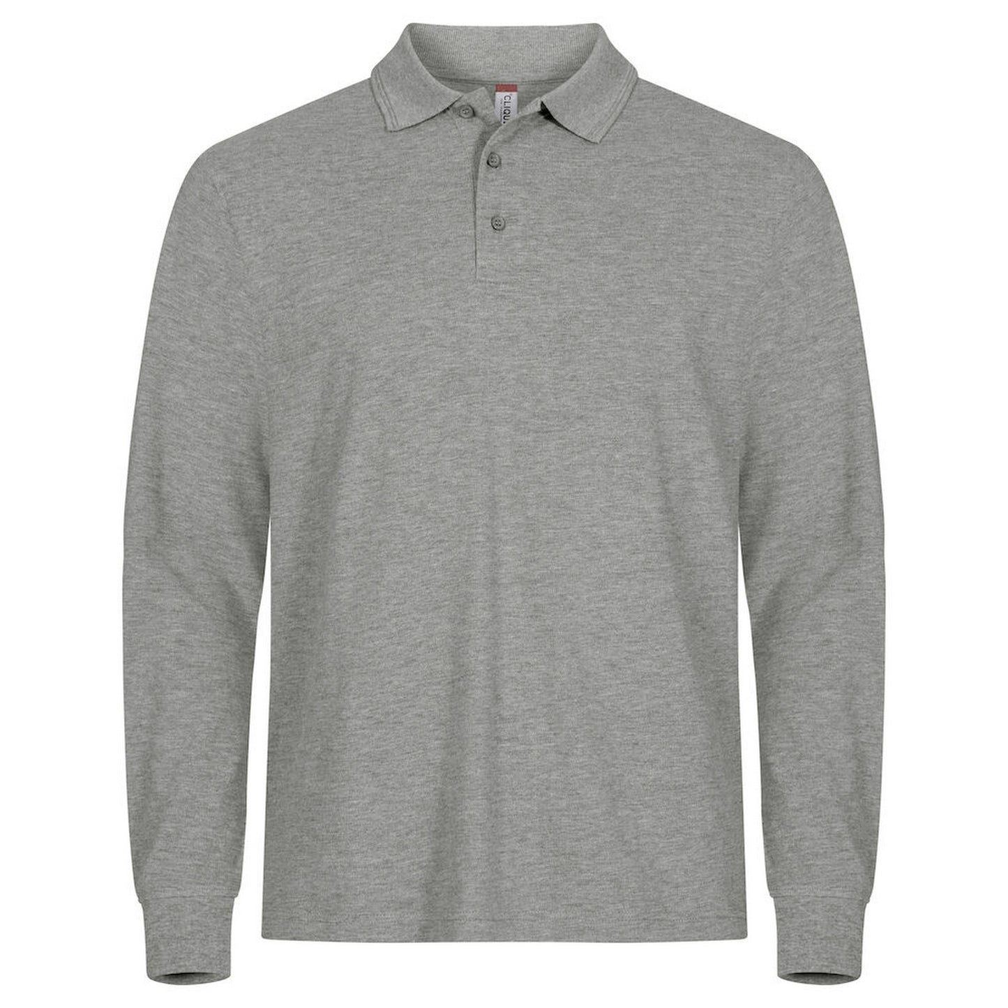 Grey Melange - Front - Clique Mens Manhattan Polo Shirt