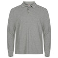 Grey Melange - Front - Clique Mens Manhattan Polo Shirt