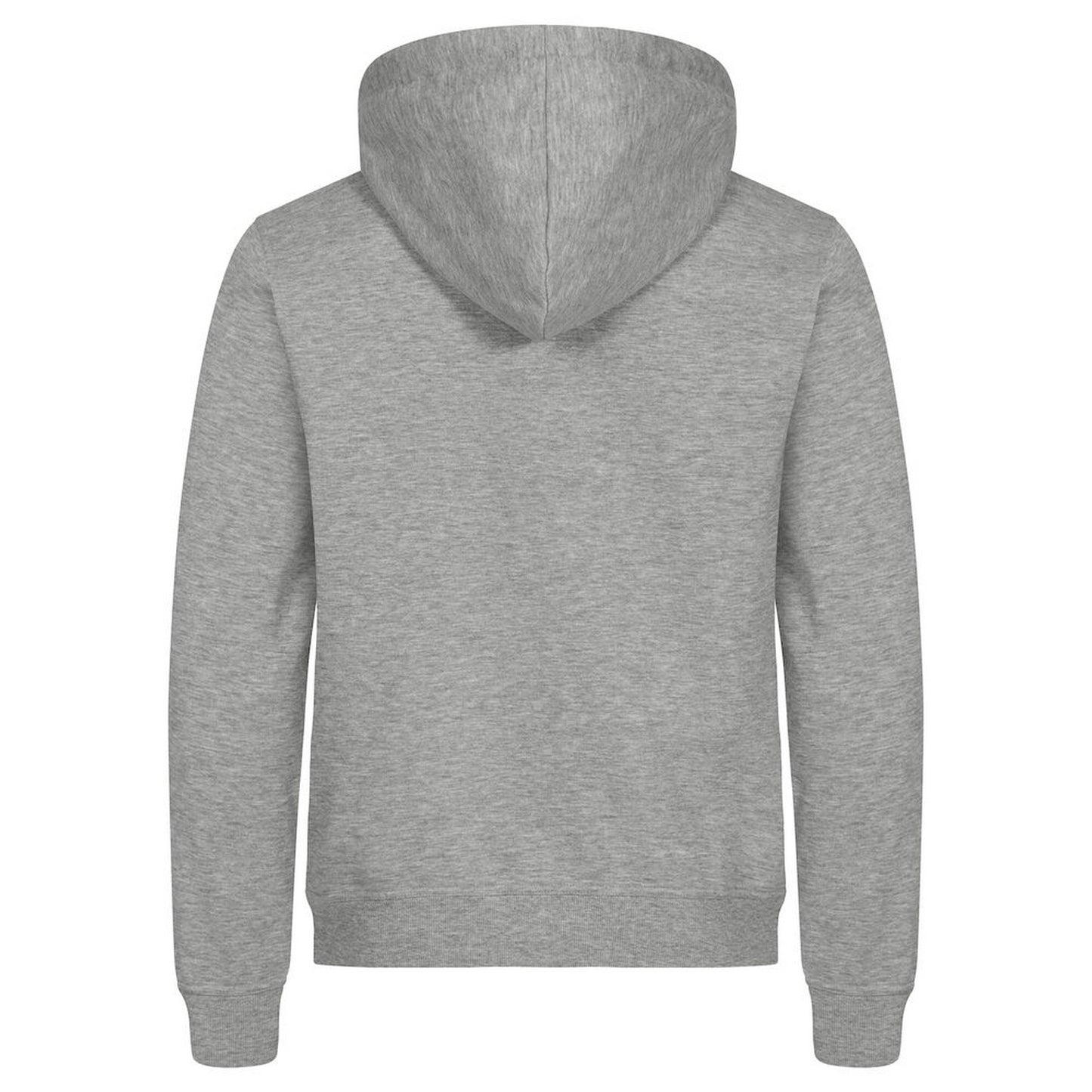 Grey Melange - Back - Clique Mens Miami Full Zip Hoodie