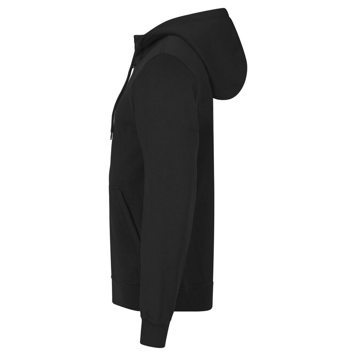 Black - Side - Clique Mens Miami Full Zip Hoodie