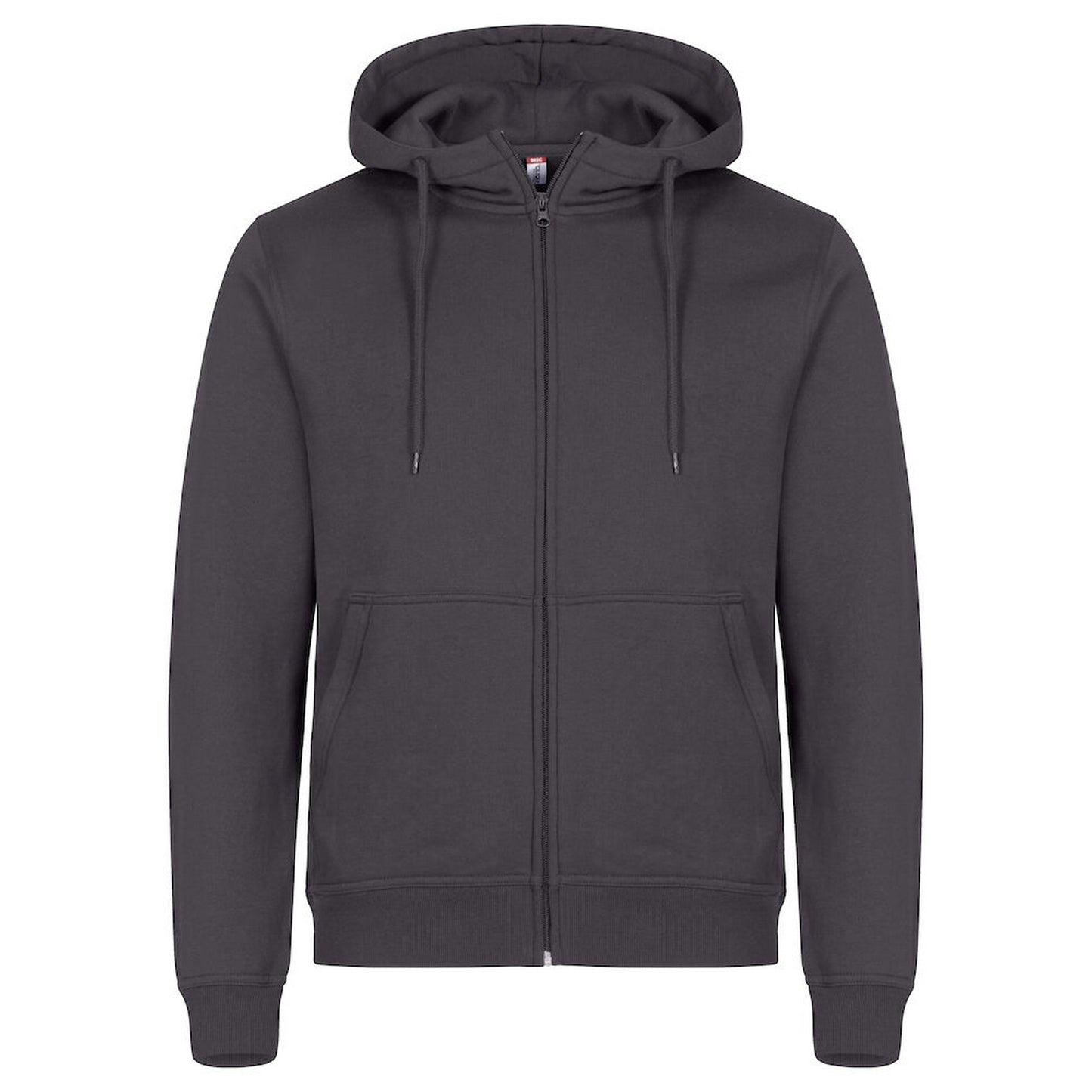 Metal Grey - Front - Clique Mens Miami Full Zip Hoodie