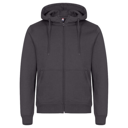 Metal Grey - Front - Clique Mens Miami Full Zip Hoodie