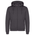 Metal Grey - Front - Clique Mens Miami Full Zip Hoodie