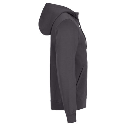 Metal Grey - Side - Clique Mens Miami Full Zip Hoodie