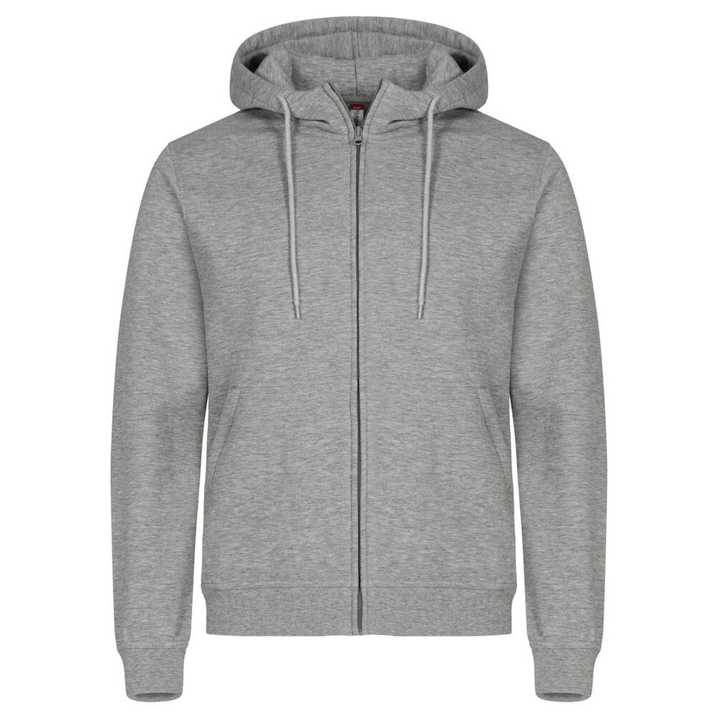 Grey Melange - Front - Clique Mens Miami Full Zip Hoodie