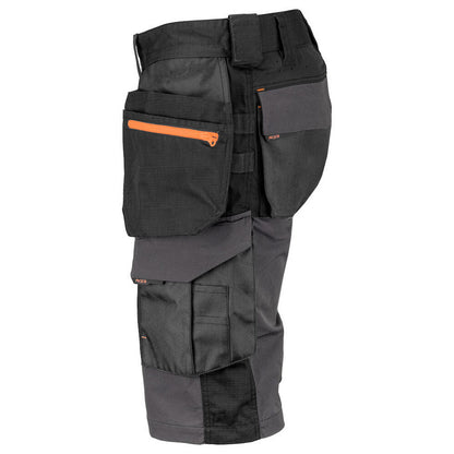 Grey - Lifestyle - Projob Mens Stretch Cargo Shorts