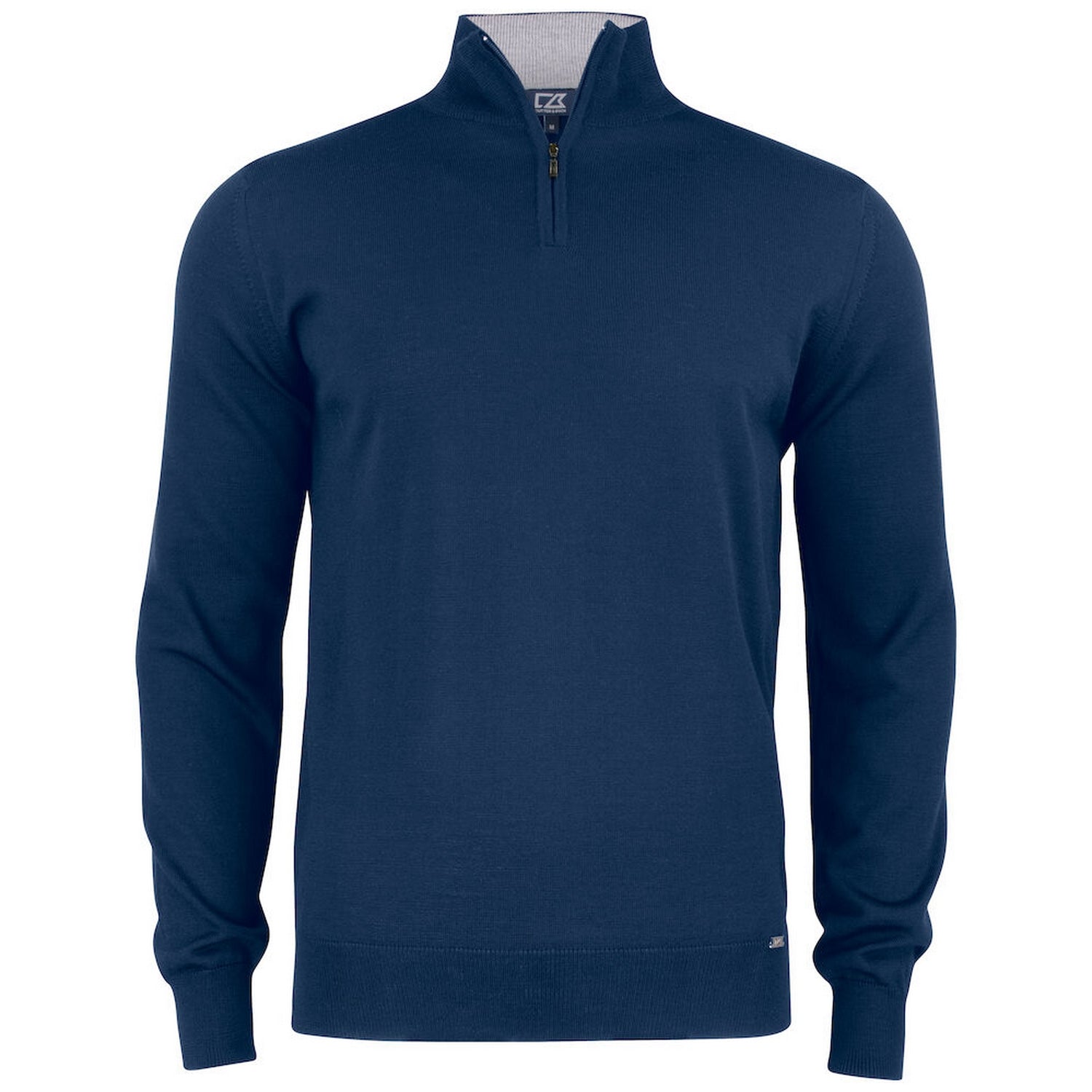 Dark Navy - Front - Cutter & Buck Unisex Adult Everett Quarter Zip Sweatshirt