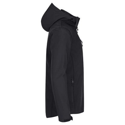 Black - Side - Clique Mens Classic Soft Shell Jacket