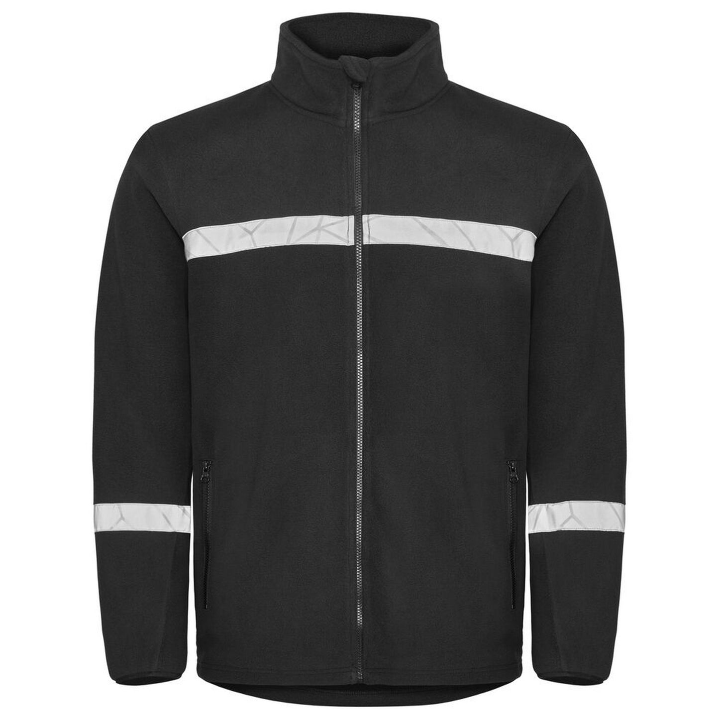 Black - Front - Projob Mens 7300 Fleece Jacket