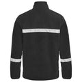 Black - Back - Projob Mens 7300 Fleece Jacket
