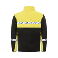 Black-Yellow - Back - Projob Mens 7300 Fleece Jacket