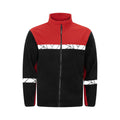 Black-Red - Front - Projob Mens 7300 Fleece Jacket