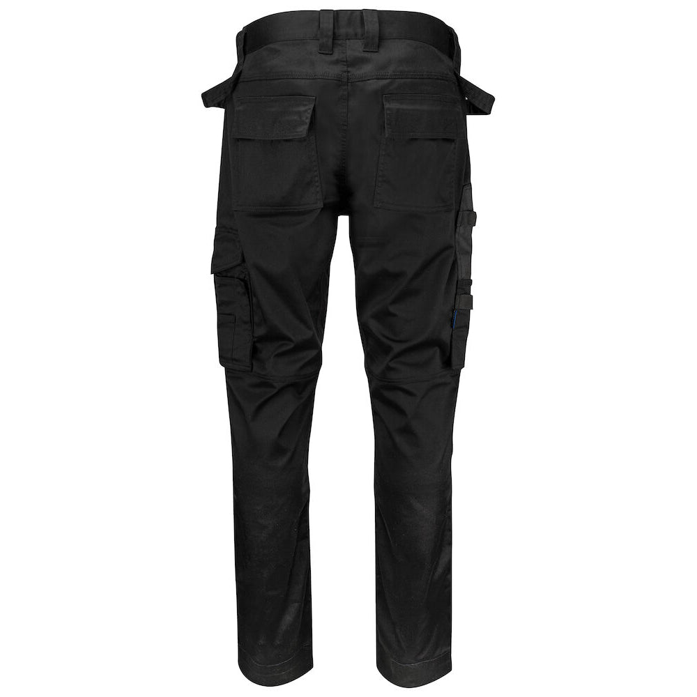 Black - Back - Projob Mens 5574 Work Trousers