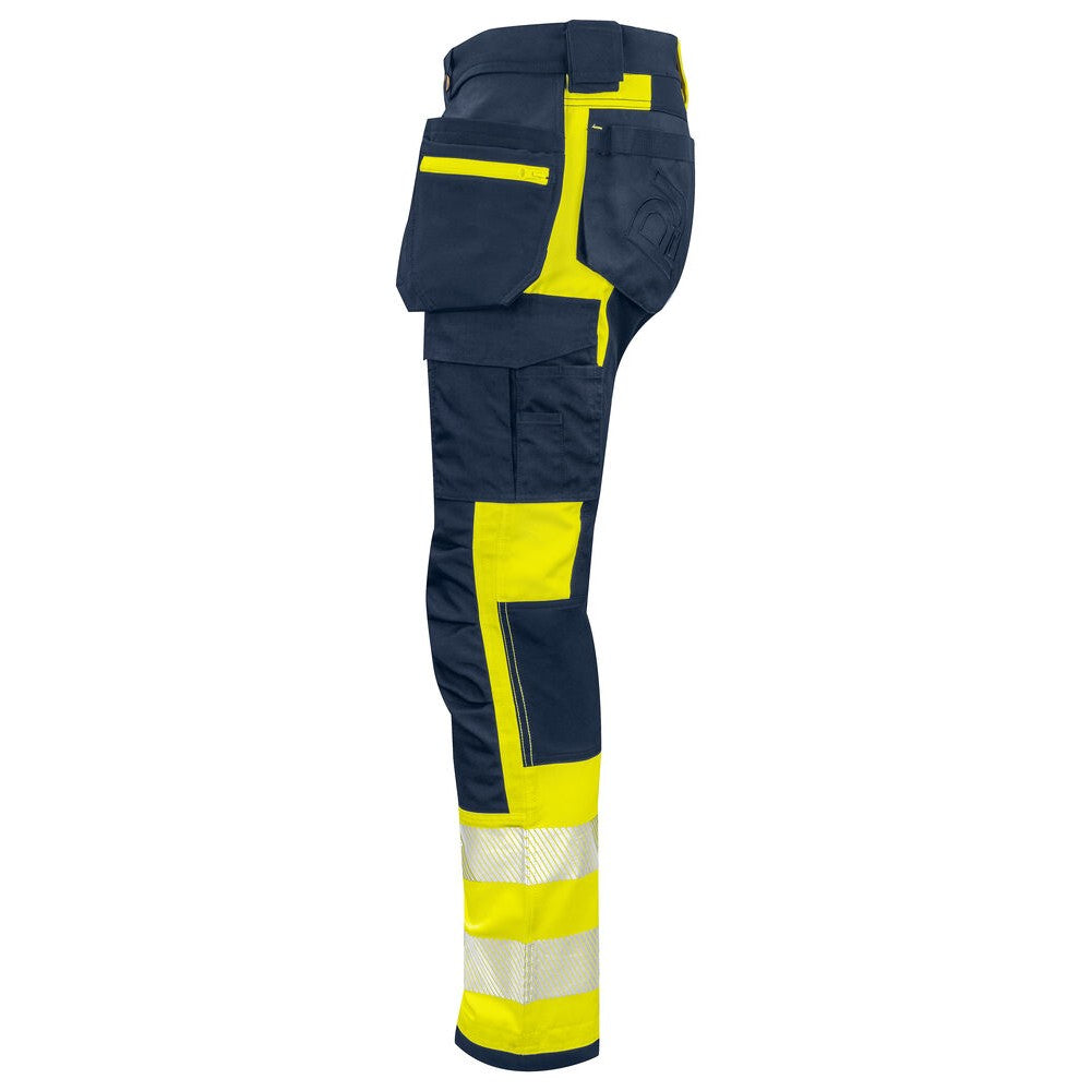 Yellow-Navy - Lifestyle - Projob Mens 6540 Hi-Vis Work Trousers