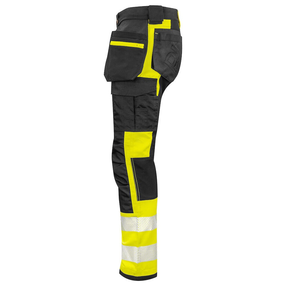 Yellow-Black - Lifestyle - Projob Mens 6540 Hi-Vis Work Trousers