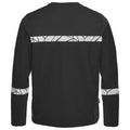 Black - Back - Projob Mens Progression Hi-Vis Long-Sleeved T-Shirt