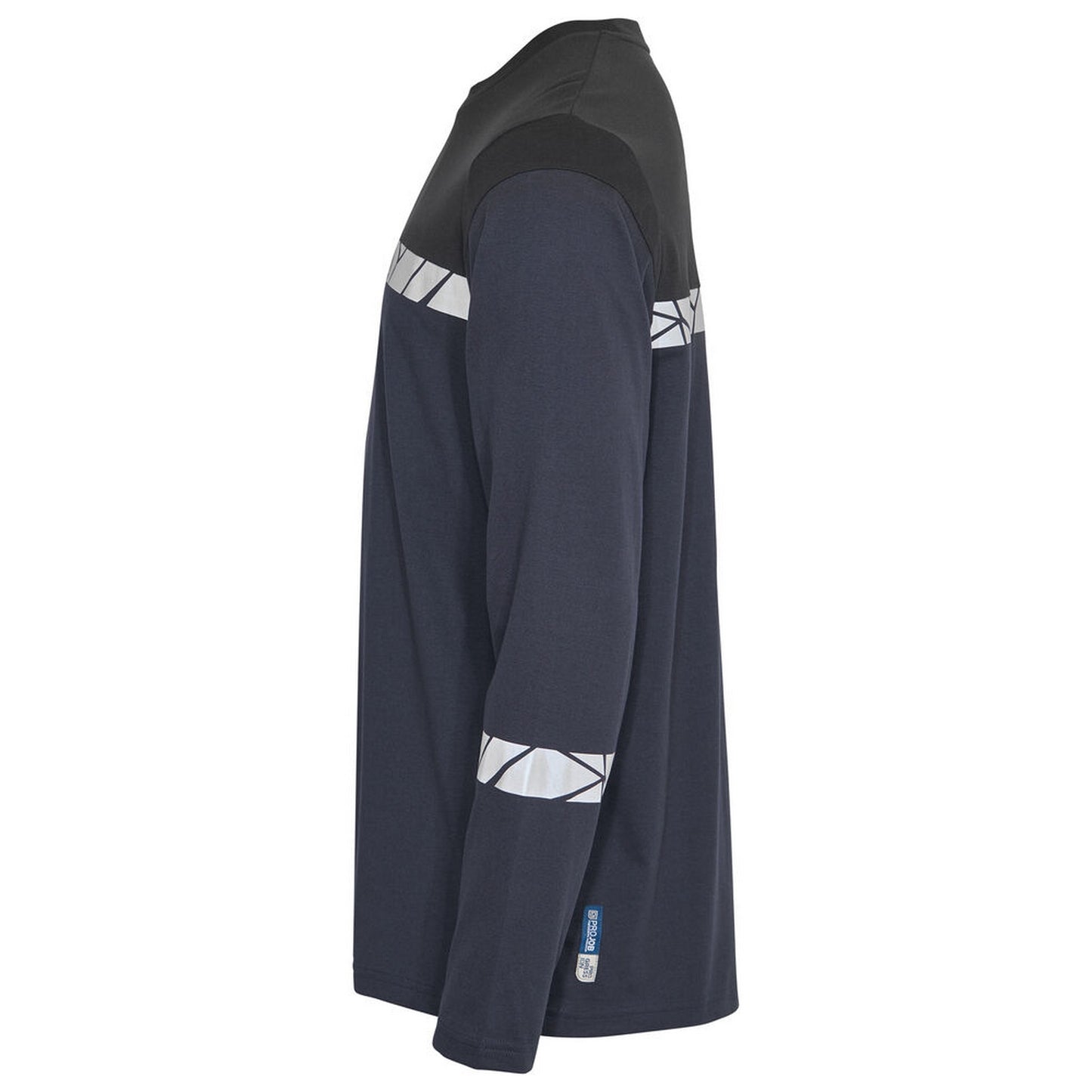 Navy-Black - Lifestyle - Projob Mens Progression Hi-Vis Long-Sleeved T-Shirt