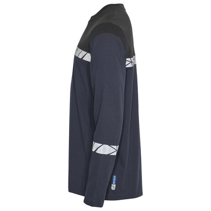 Navy-Black - Lifestyle - Projob Mens Progression Hi-Vis Long-Sleeved T-Shirt