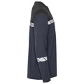 Navy-Black - Side - Projob Mens Progression Hi-Vis Long-Sleeved T-Shirt