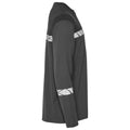 Grey-Black - Side - Projob Mens Progression Hi-Vis Long-Sleeved T-Shirt