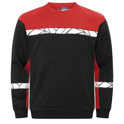Black-Red - Front - Projob Mens Progression Hi-Vis Sweatshirt