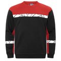 Black-Red - Front - Projob Mens Progression Hi-Vis Sweatshirt