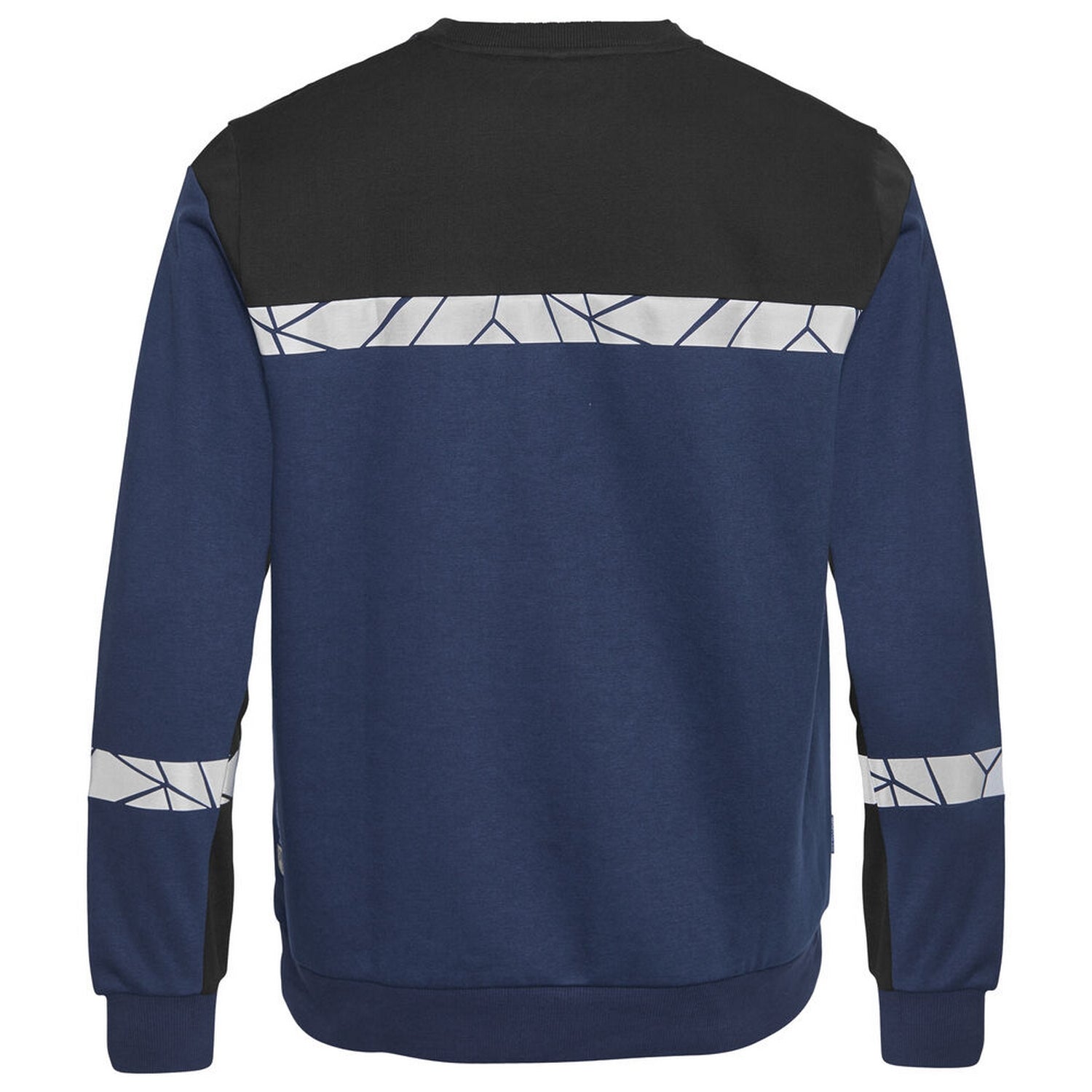 Navy-Black - Back - Projob Mens Progression Hi-Vis Sweatshirt