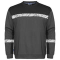 Grey-Black - Front - Projob Mens Progression Hi-Vis Sweatshirt