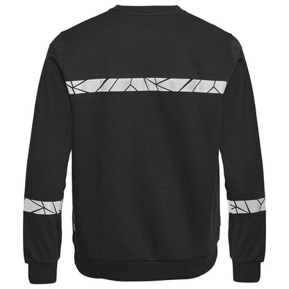 Black - Back - Projob Mens Progression Hi-Vis Sweatshirt