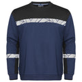 Navy-Black - Front - Projob Mens Progression Hi-Vis Sweatshirt