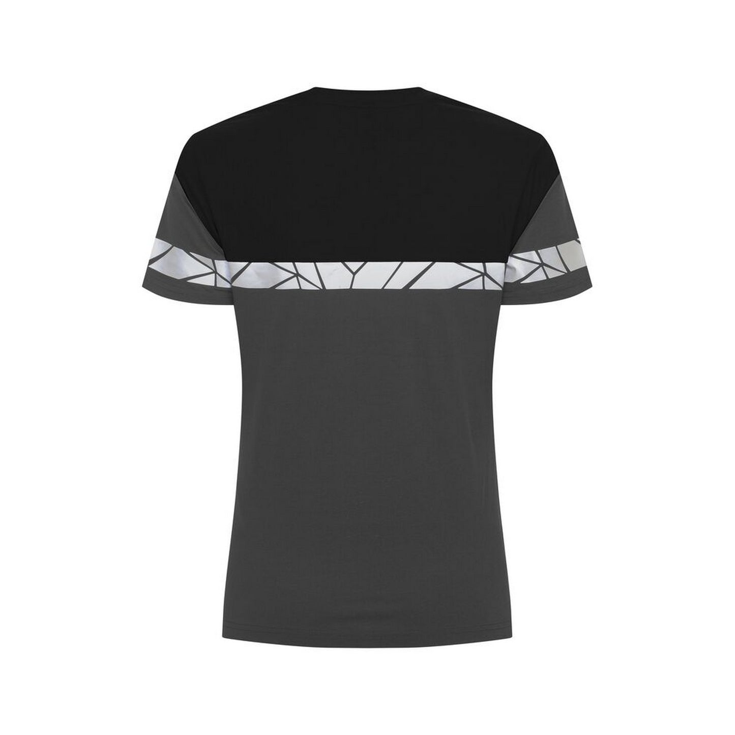 Grey-Black - Back - Projob Womens-Ladies Progression Hi-Vis T-Shirt