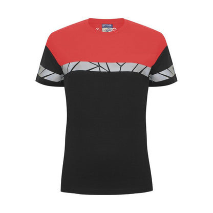 Black-Red - Front - Projob Womens-Ladies Progression Hi-Vis T-Shirt