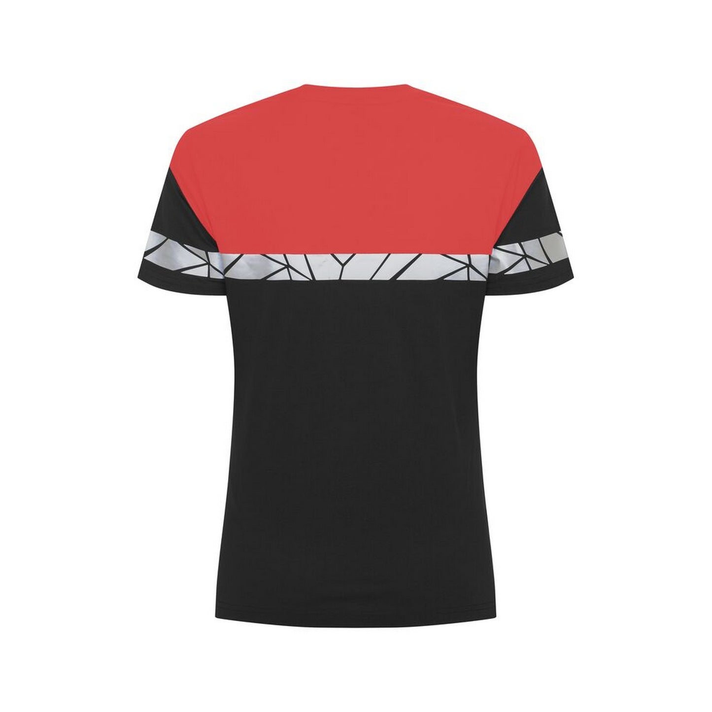 Black-Red - Back - Projob Womens-Ladies Progression Hi-Vis T-Shirt