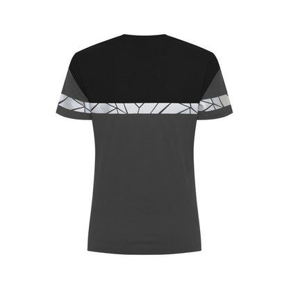 Grey-Black - Back - Projob Womens-Ladies Progression Hi-Vis T-Shirt
