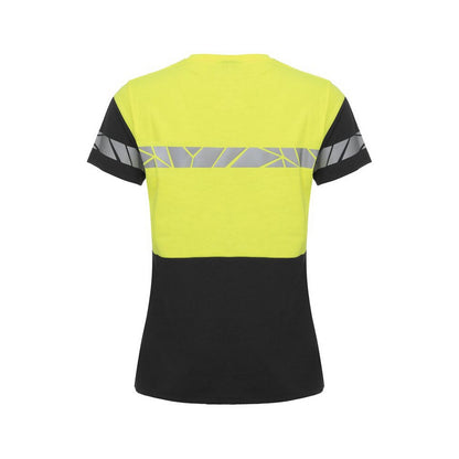 Black-Yellow - Back - Projob Womens-Ladies Progression Hi-Vis T-Shirt