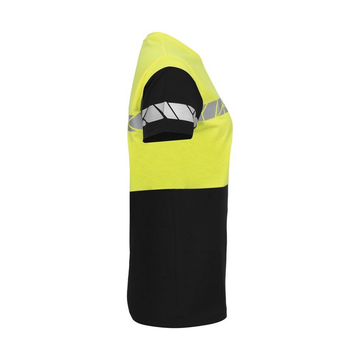Black-Yellow - Side - Projob Womens-Ladies Progression Hi-Vis T-Shirt