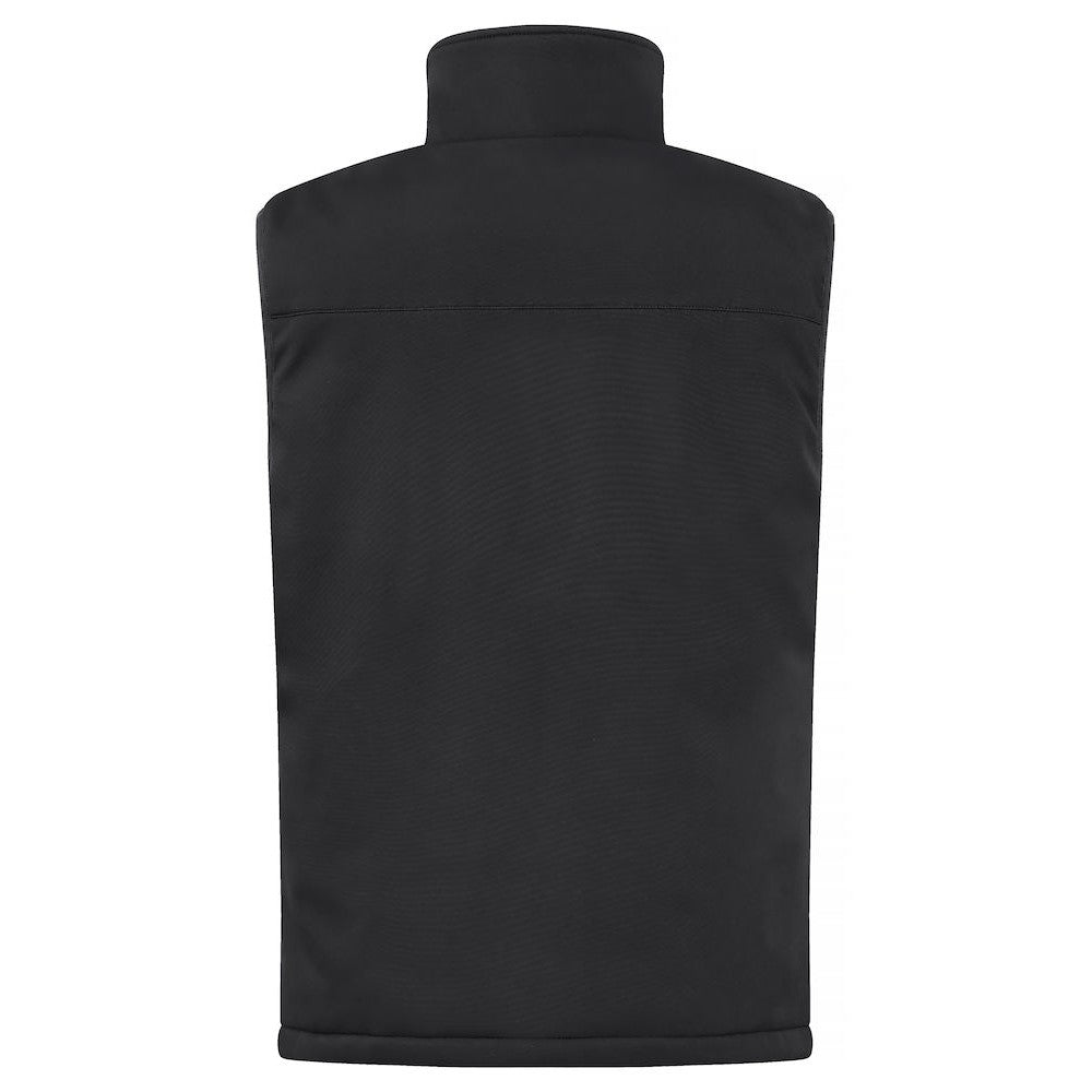 Black - Back - Clique Mens Softshell Padded Gilet