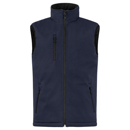 Dark Navy - Front - Clique Mens Softshell Padded Gilet