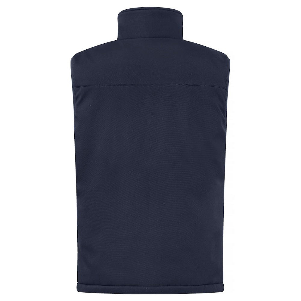Dark Navy - Back - Clique Mens Softshell Padded Gilet